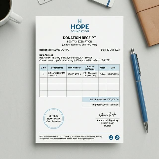 Donation Receipt Demo